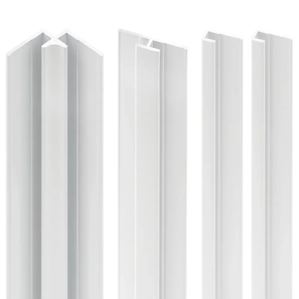 Schulte Panneau Mural De Salle De Bains<pack de 3 panneaux muraux 90x210 cm + 5 profilés - DécoDesign COULEUR - blanc