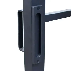 Schulte Porte Coulissante<porte coulissante complète - verre - 90x215cm - décor industriel noir - système ouvert-double softclose