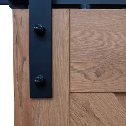 Schulte porte coulissante complète - 90x215 cm - décor bois chêne - Système en applique- Porte Coulissante