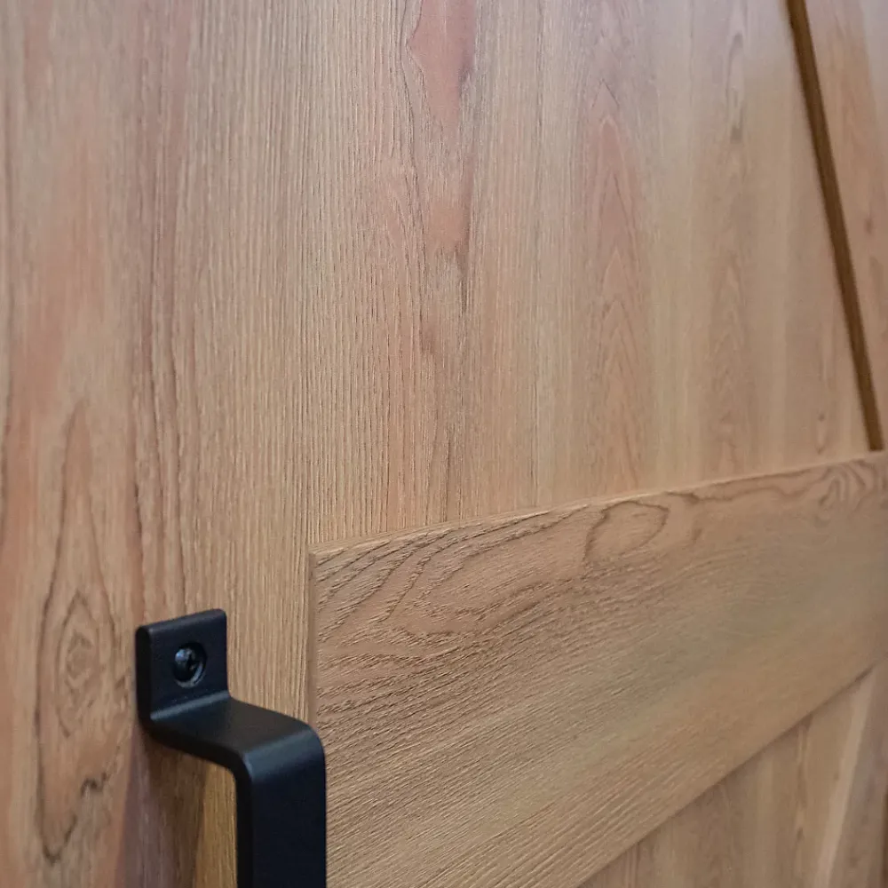 Schulte porte coulissante complète - 90x215 cm - décor bois chêne - Système en applique- Porte Coulissante
