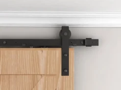 Schulte porte coulissante complète - 90x215 cm - décor bois chêne - Système en applique- Porte Coulissante