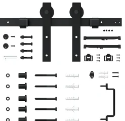 Schulte porte coulissante complète - 90x215 cm - décor bois chêne - Système en applique- Porte Coulissante