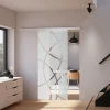 Schulte porte coulissante complète - verre - 88x203cm - décor cercles - poignée ronde + softclose- Porte Coulissante