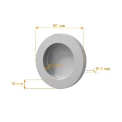 Schulte porte coulissante complète - verre - 88x203cm - décor cercles - poignée ronde + softclose- Porte Coulissante