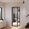 Schulte Porte intérieure en verre - 83 x 211 cm- atelier - transparent - 3 rayures - gauche- Bloc Porte