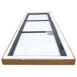 Schulte Porte intérieure en verre - 83 x 211 cm- atelier - transparent - 3 rayures - gauche- Bloc Porte