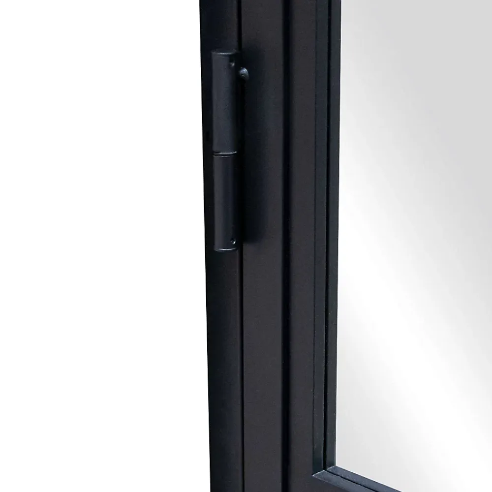 Schulte porte intérieure loft en verre - 83x204 atelier - noir mat - transparent - verrière - 3 vitrages - charnière gauche- Bloc Porte