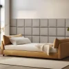 [Neu.Haus] Set de 4 coussins muraux Carpino en velours 30 x 30 cm gris clair neu.haus- Panneau Mural Décoratif