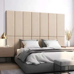[Neu.Haus] Panneau Mural Décoratif<Set de 2 coussins muraux Carpino en tissu 90 x 30 cm beige neu.haus