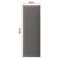 [Neu.Haus] Set de 2 coussins muraux Carpino en velours 90 x 30 cm gris foncé neu.haus- Panneau Mural Décoratif