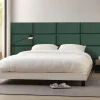 [Neu.Haus] Panneau Mural Décoratif<Set de 3 coussins muraux Carpino en velours 60 x 30 cm vert foncé neu.haus