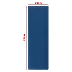 [Neu.Haus] Set de 2 coussins muraux Carpino en velours 90 x 30 cm bleu marine neu.haus- Panneau Mural Décoratif
