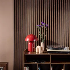 Sweeek Panneau Tasseau Bois<Set de 4 panneaux muraux acoustiques décoratifs en feutrine et MDF noyer 60x120cm - Kyoto