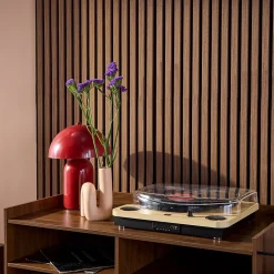 Sweeek Panneau Tasseau Bois<Set de 4 panneaux muraux acoustiques décoratifs en feutrine et MDF noyer 60x120cm - Kyoto