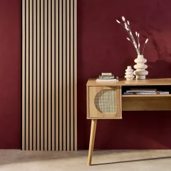 Sweeek Panneau Tasseau Bois<Set de 2 panneaux muraux acoustiques décoratifs en feutrine et MDF chêne 60x120cm - Kyoto