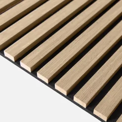 Sweeek Panneau Tasseau Bois<Set de 2 panneaux muraux acoustiques décoratifs en feutrine et MDF chêne 60x120cm - Kyoto