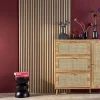 Sweeek Panneau Tasseau Bois<Set de 4 panneaux muraux acoustiques décoratifs en feutrine et MDF chêne 60x120cm - Kyoto