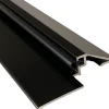Homewell Barre De Seuil|Barre De Seuil<Seuil de porte PMR (Norme Handicap) alu avec joint et découpe d'angles (Laqué noir, 930mm)
