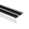 Floordirekt Profilé De Rénovation De Marche<Seuil d'escalier Avec double caoutchouc Power Grip Longueur 100 cm Pré-percé Noir -