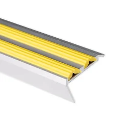 Floordirekt Profilé De Rénovation De Marche<Seuil d'escalier Avec double caoutchouc Power Grip Longueur 100 cm Autocollant Jaune -