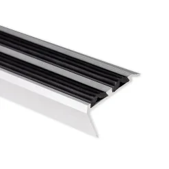 Floordirekt Seuil d'escalier Avec double caoutchouc Power Grip Longueur 100 cm Autocollant Noir -- Profilé De Rénovation De Marche