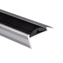Floordirekt Seuil d'escalier Avec simple caoutchouc Power Grip Longueur: 100 cm Autocollant Noir- Profilé De Rénovation De Marche