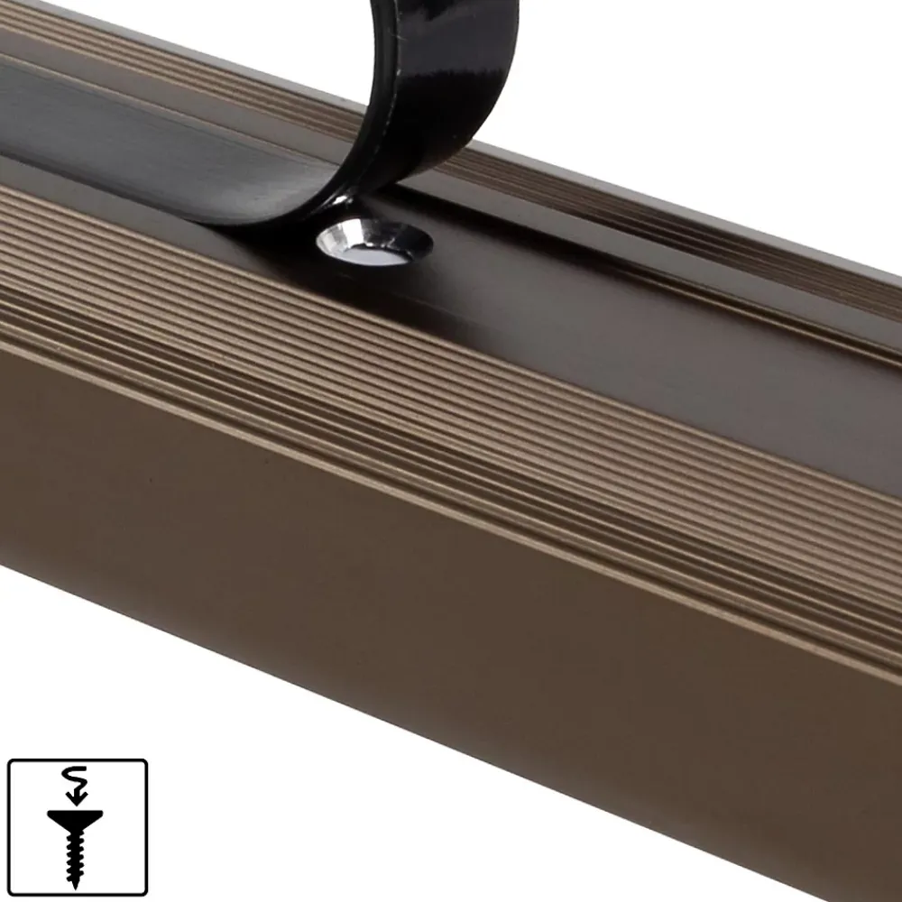 Floordirekt Seuil d'escalier Glory Aluminium anodisé Forme: L Bronze foncé L 134 cm- Profilé De Rénovation De Marche