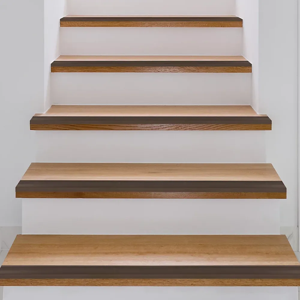 Floordirekt Seuil d'escalier Glory Aluminium anodisé Forme: L Bronze foncé L 134 cm- Profilé De Rénovation De Marche