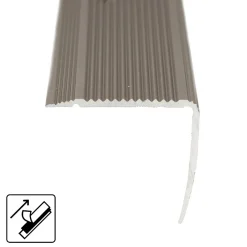 Floordirekt Profilé De Rénovation De Marche<Seuil d'escalier Integral, Forme: L 30 x 20 mm Longueur: 100 cm, Auto-adhésif, Champagne