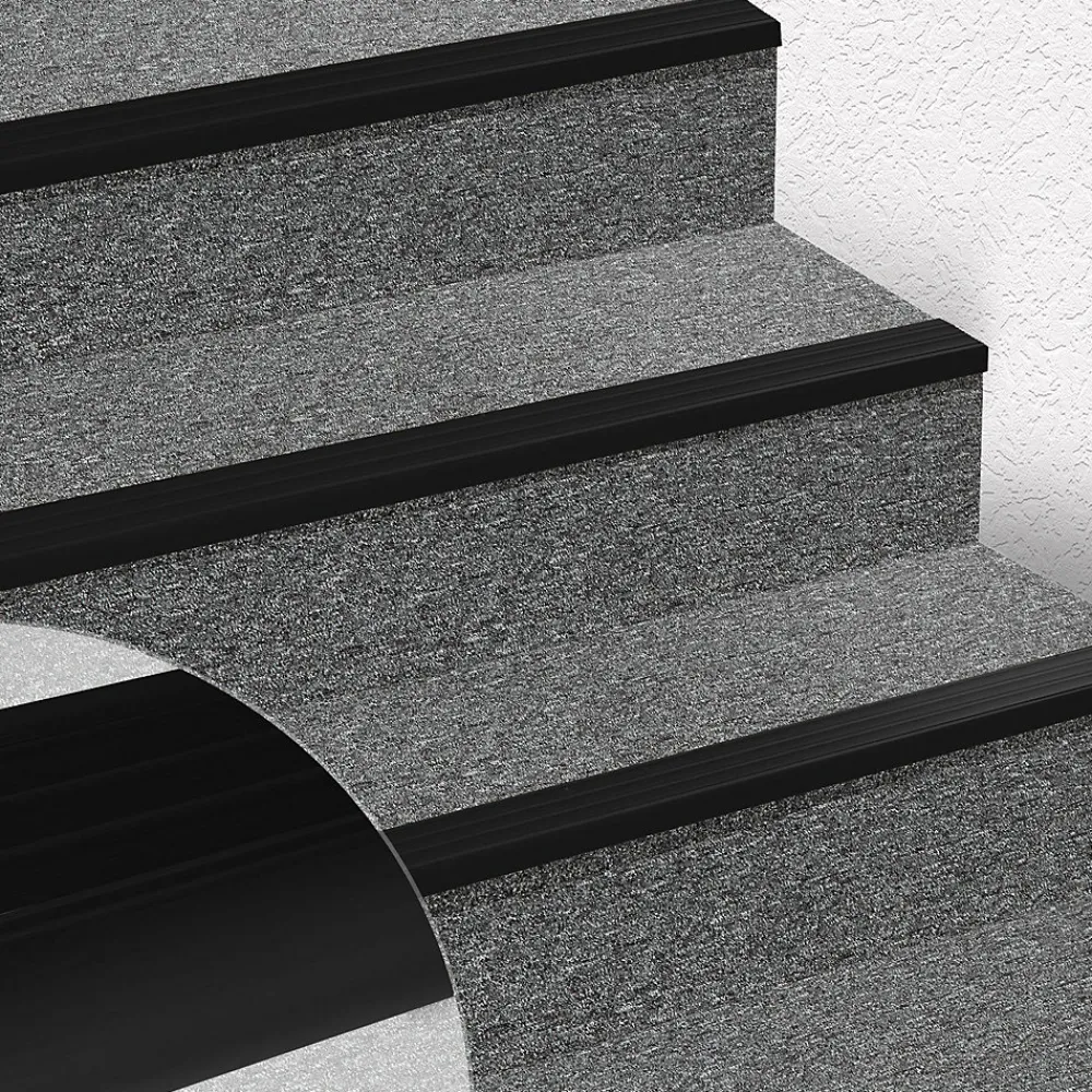 Floordirekt Profilé De Rénovation De Marche<Seuil d'escalier Michigan PVC 45 x 42 mm Noir Longueur: 120 cm