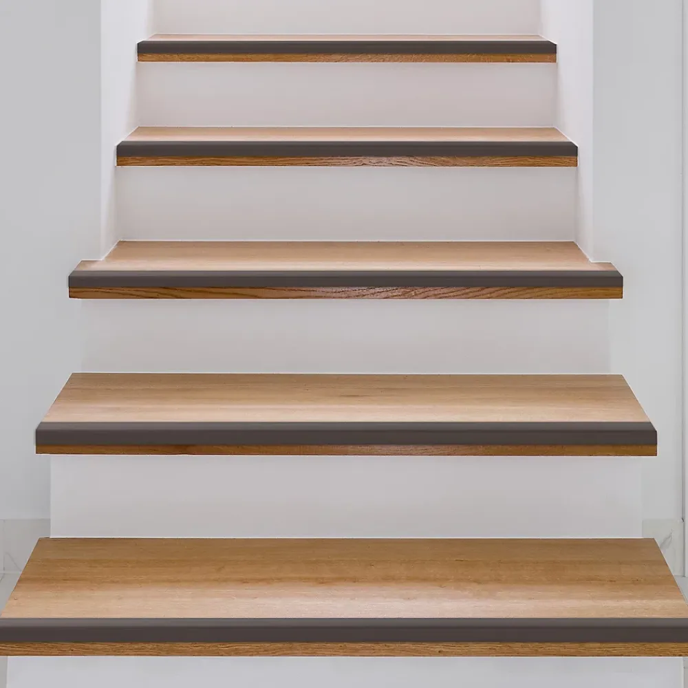 Floordirekt Seuil d'escalier Pré-percé, Forme: L 30 x 20 mm, Longueur: 90 cm, Bronze- Profilé De Rénovation De Marche