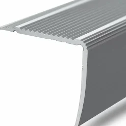 Floordirekt Seuil d'escalier Pré-percé, Forme: L 30 x 20 mm, Longueur: 100 cm, Argent- Profilé De Rénovation De Marche