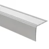 Floordirekt Seuil d'escalier Pré-percé, Forme: L 35 x 30 mm, Longueur: 90 cm, Argent- Profilé De Rénovation De Marche