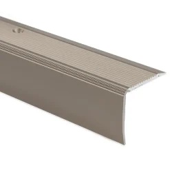 Floordirekt Seuil d'escalier Pré-percé, Forme: L 30 x 20 mm, Longueur: 90 cm, Champagne- Profilé De Rénovation De Marche