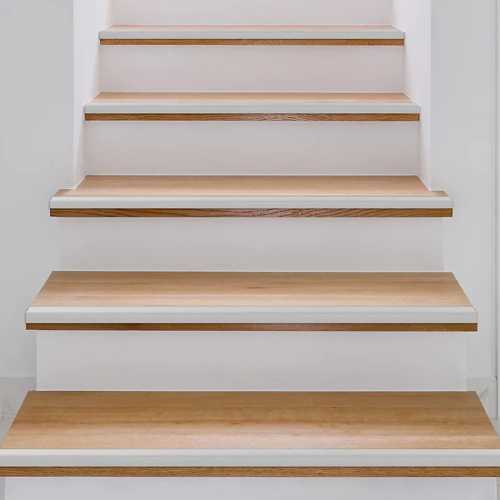 Floordirekt Seuil d'escalier Pré-percé, Forme: L 30 x 20 mm, Longueur: 134 cm, Argent- Profilé De Rénovation De Marche