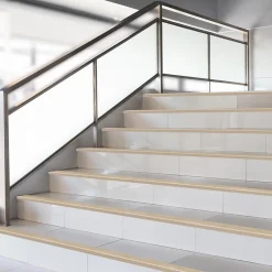 Floordirekt Seuil d'escalier Safety Forme: F Aluminium anodisé Or élégant M 100 cm- Profilé De Rénovation De Marche
