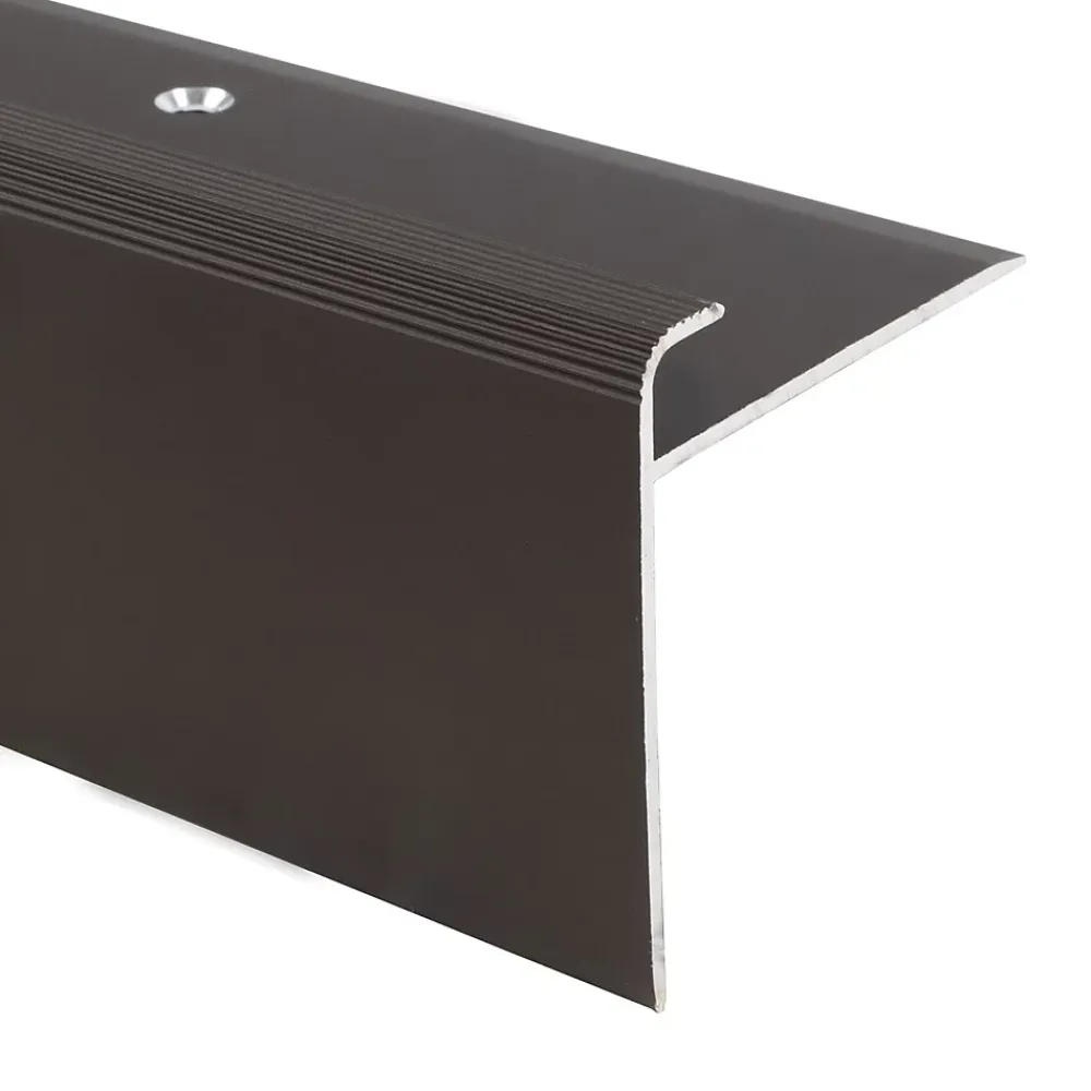 Floordirekt Profilé De Rénovation De Marche<Seuil d'escalier Safety Forme: F Aluminium anodisé Bronze foncé L 134 cm