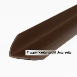 Floordirekt Seuil d'escalier Toronto PVC Montage avec ou sans perçage 40 x 25 mm Marron Longueur: 100 cm- Nez De Marche|Nez De Marche