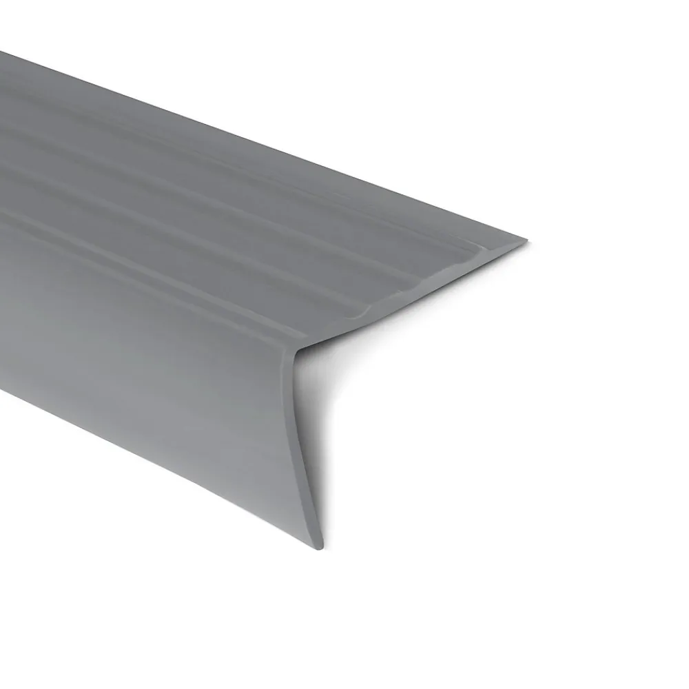 Floordirekt Nez De Marche|Nez De Marche<Seuil d'escalier Toronto PVC Montage avec ou sans perçage 40 x 25 mm Gris Longueur: 100 cm