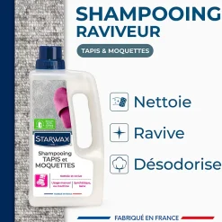 Starwax Shampoing assainissant moquettes 1L- Nettoyant Moquette|Nettoyant Moquette
