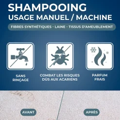 Starwax Shampoing assainissant moquettes 1L- Nettoyant Moquette|Nettoyant Moquette