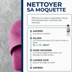 Starwax Shampoing assainissant moquettes 1L- Nettoyant Moquette|Nettoyant Moquette