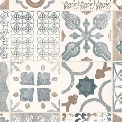 Tarkett Lino Sol Vinyle Pvc<Sol Lino - Carreaux de ciment - Naturel - Rouleau de 3m x 6m