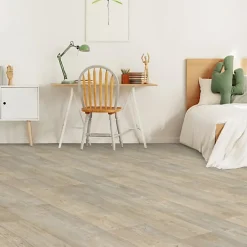 Décoweb Lino Sol Vinyle Pvc<Sol Lino - Imitation parquet bois blanc vieilli - Rouleau de 4m x 5m