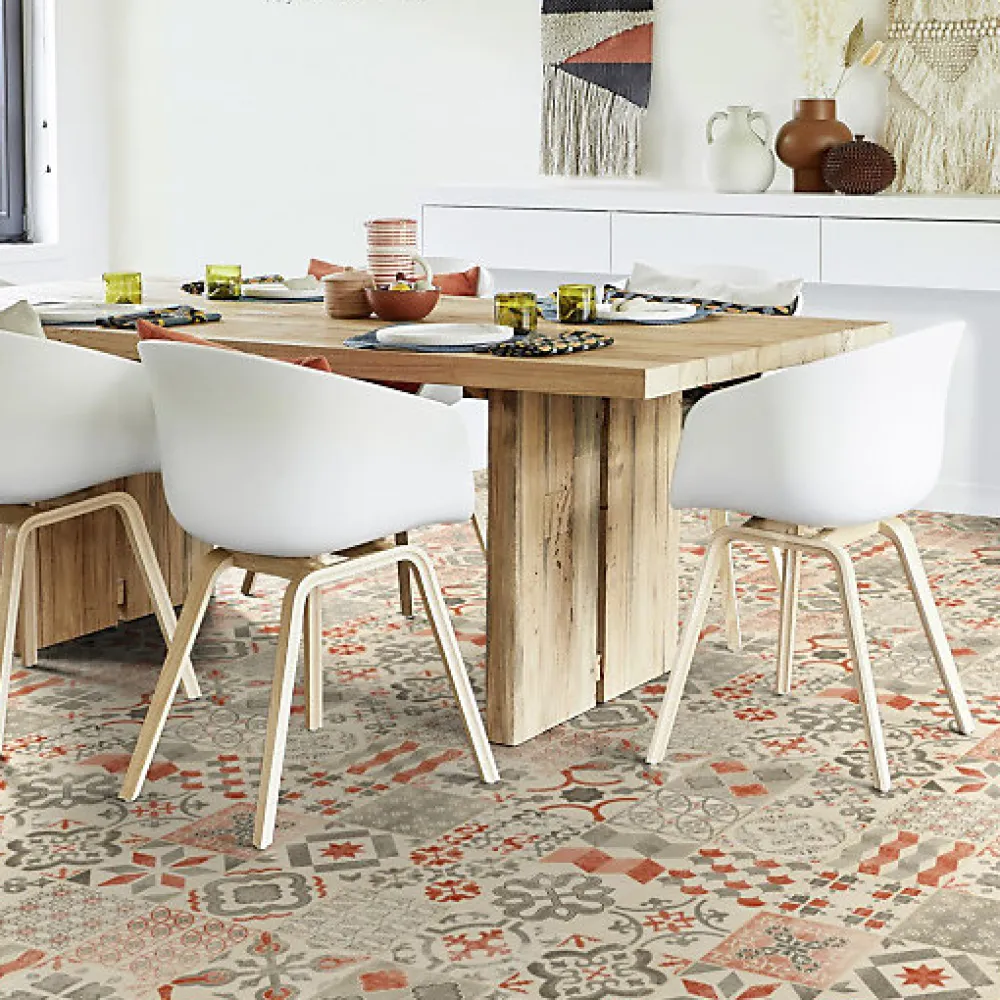 Tarkett Sol Lino Carreaux de ciment - Brique - Rouleau de 2m x 2m- Lino Sol Vinyle Pvc