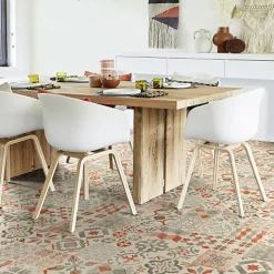 Tarkett Sol Lino Carreaux de ciment - Brique - Rouleau de 4m x 5m- Lino Sol Vinyle Pvc