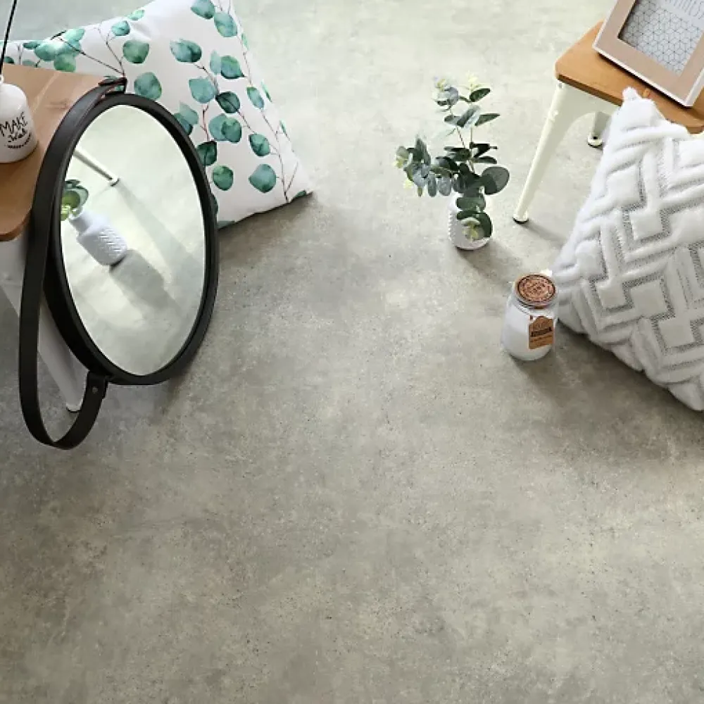 Tarkett Sol PVC Best - Effet Béton Gris - Rouleau de 2m x 2m- Lino Sol Vinyle Pvc