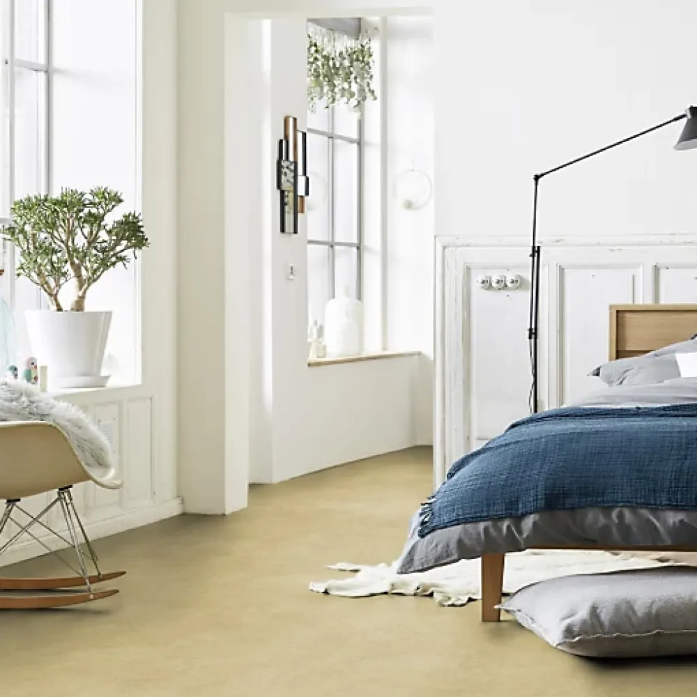 Tarkett Sol PVC Best - Effet Béton Beige - Rouleau de 4m x 5m- Lino Sol Vinyle Pvc