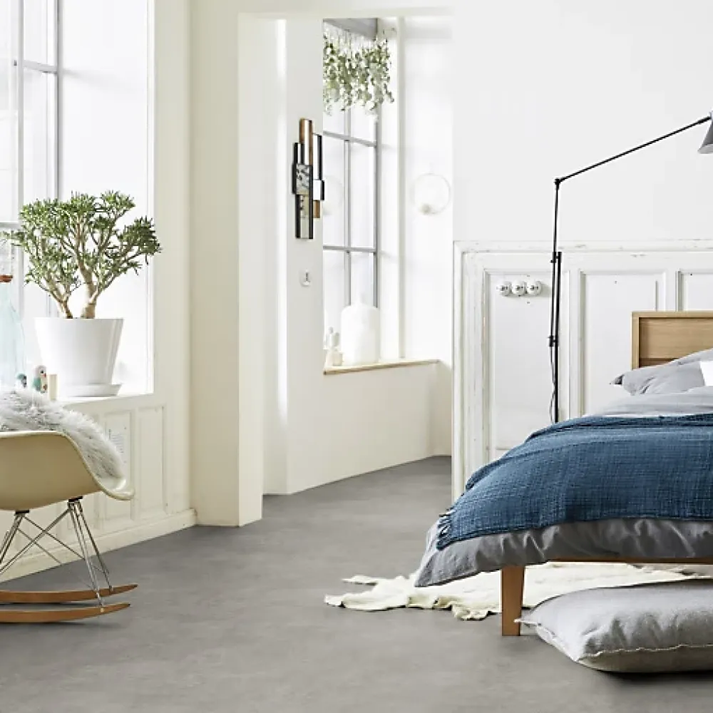 Tarkett Sol PVC Best - Effet Béton Gris - Rouleau de 2m x 6m- Lino Sol Vinyle Pvc