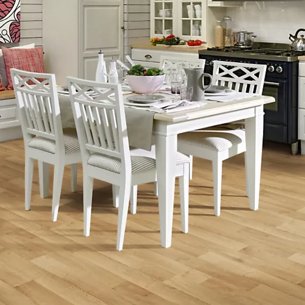 Tarkett Sol PVC Best - Imitation parquet Hêtre Brun Clair - Rouleau de 3m x 5m- Lino Sol Vinyle Pvc